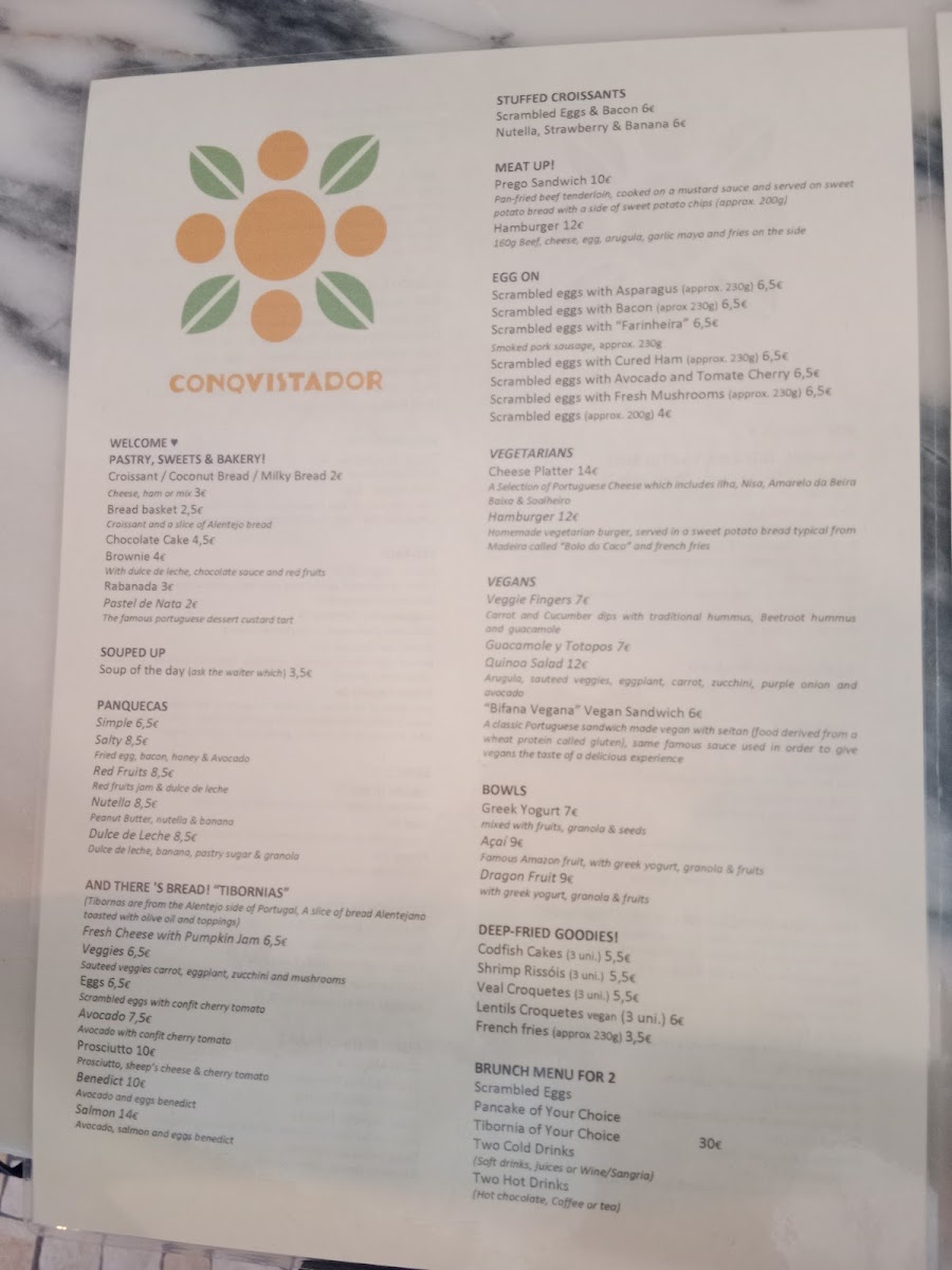 Menu Conqvistador Brunch Cafe-7